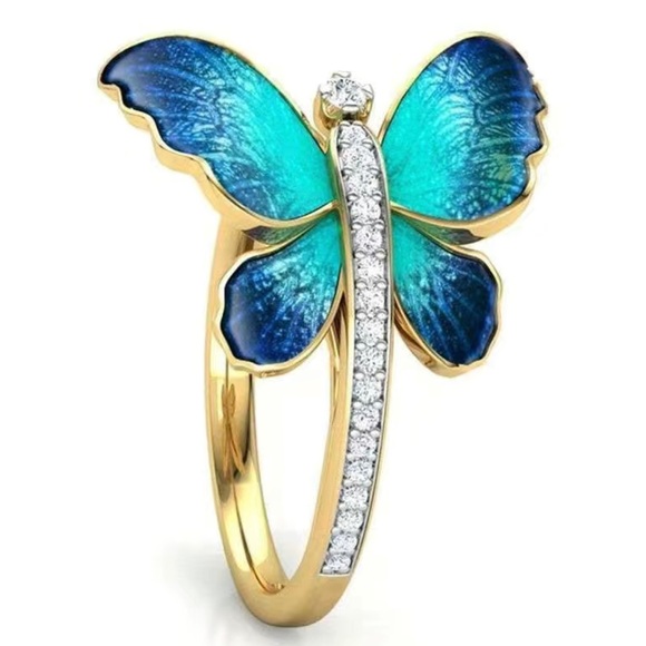 Jewelry Blue Butterfly Ring Poshmark